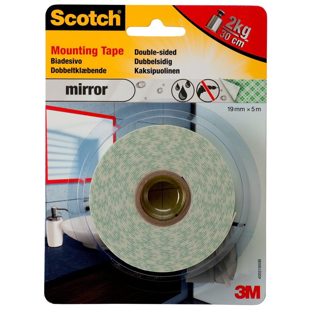 Scotch monteringstejp till badrummet 19 mm x 5 m