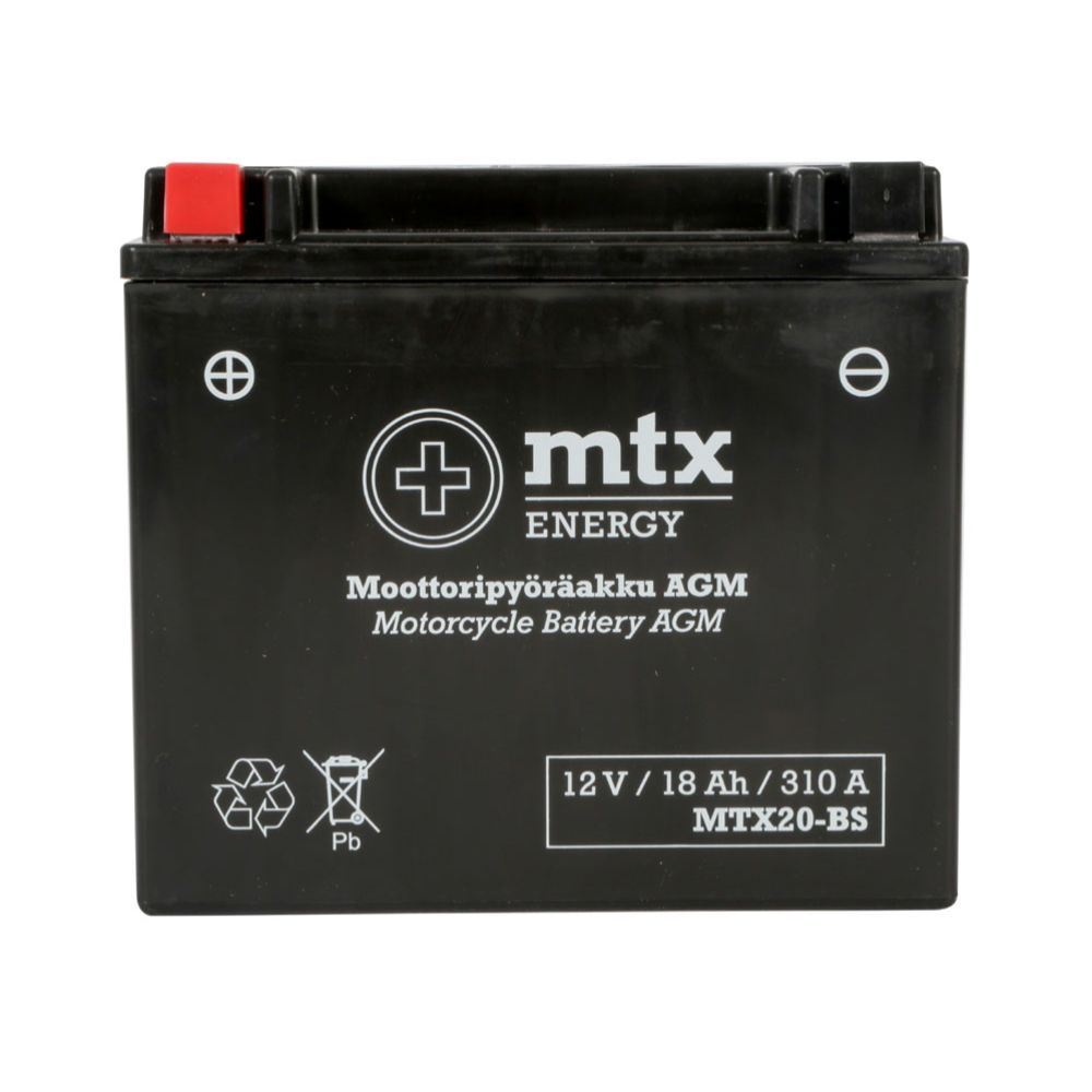 MTX Energy AGM-aku 12 V 18 Ah "MTX20-BS" (P175 x L87 x K155 mm)