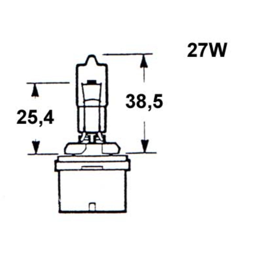 Philips H27W/1-pirn 12 V/27 W udutuli pistik otse