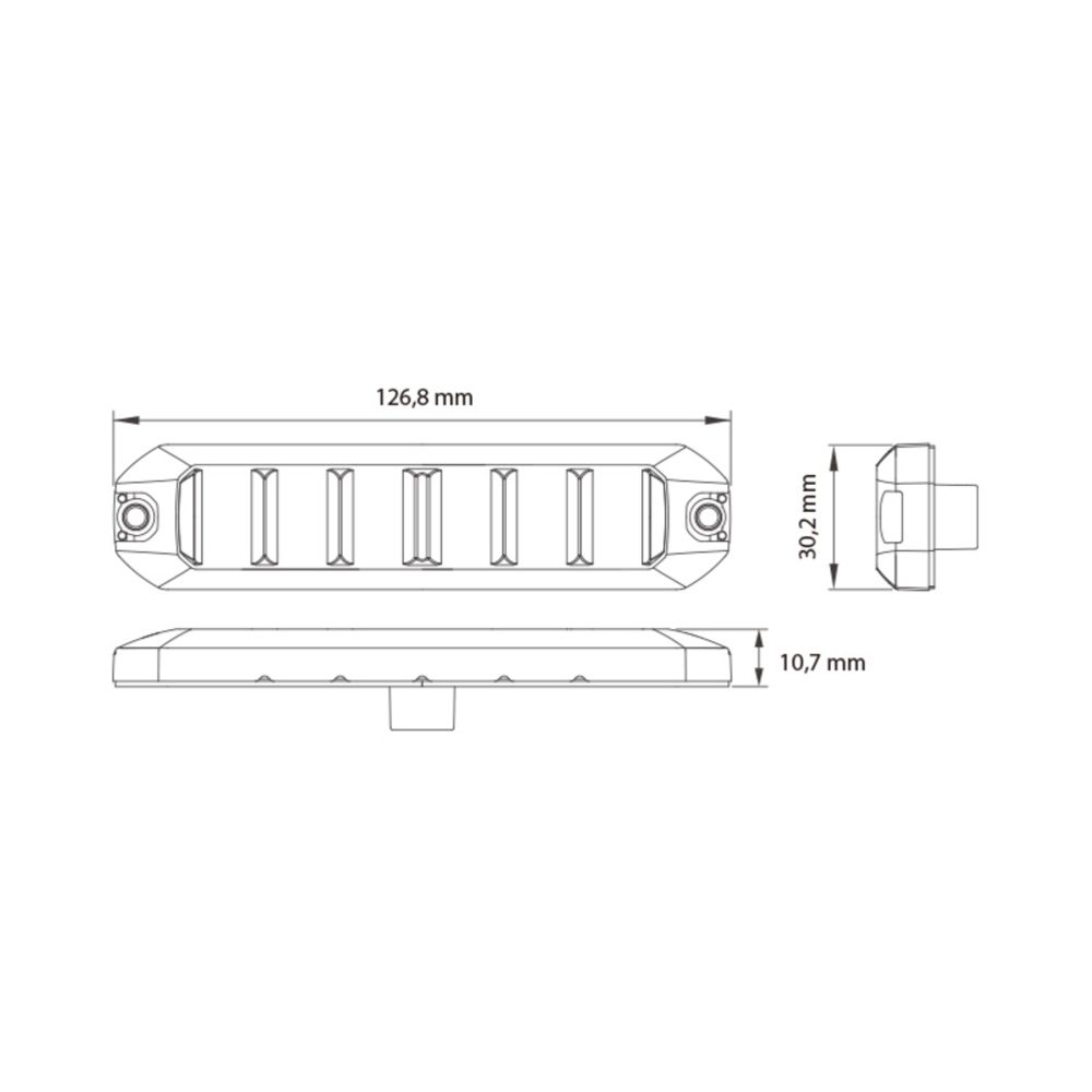 Optibeam Flex LM6 LED-varningsljus röd