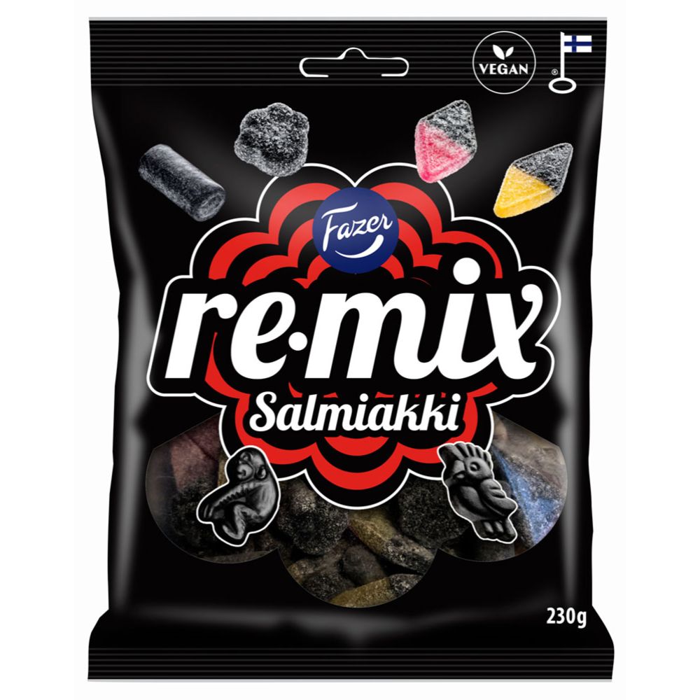 Fazer Remix Salmiakki karkkipussi 230 g