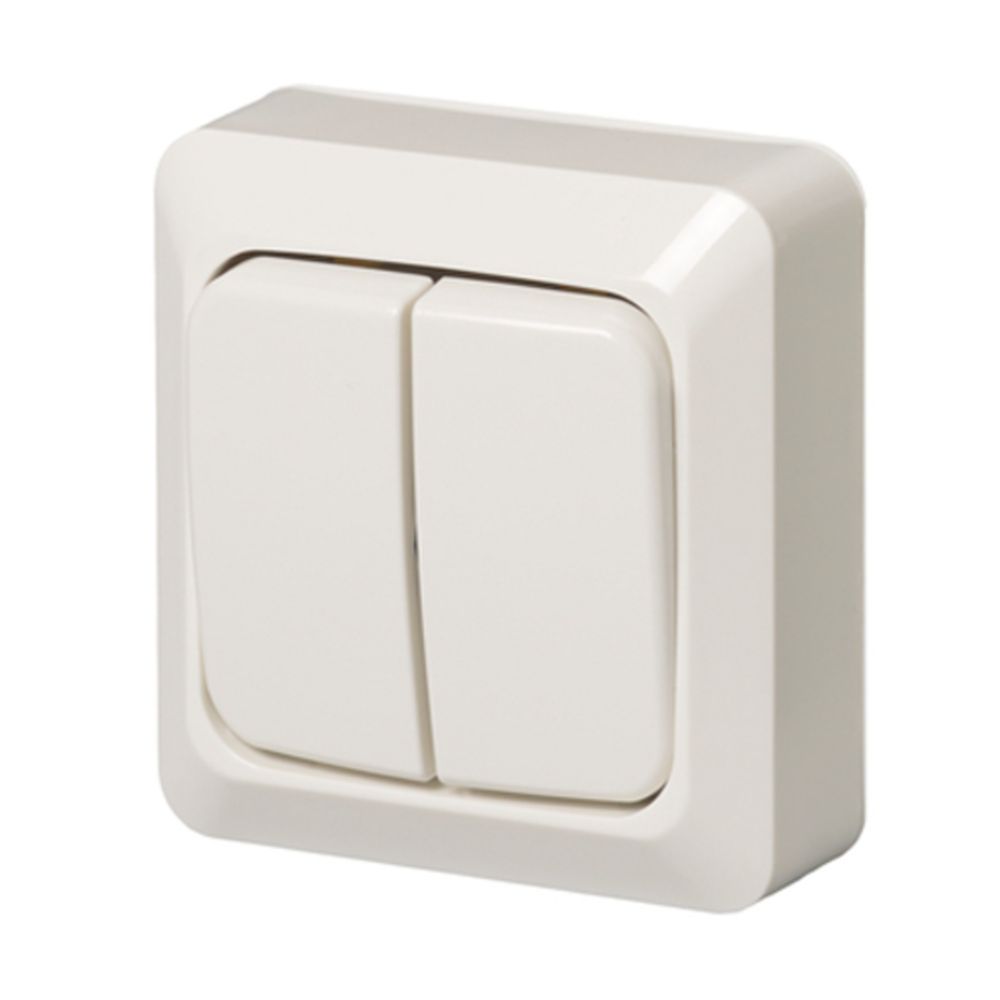 ABB Jussi ytmonterad 5-brytare IP21, vit