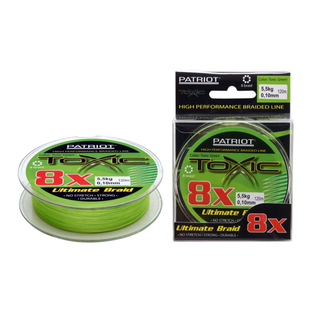 Patriot Toxic 8X kuitusiima 120 m 0,37 mm 27,9 kg väri Toxic Green