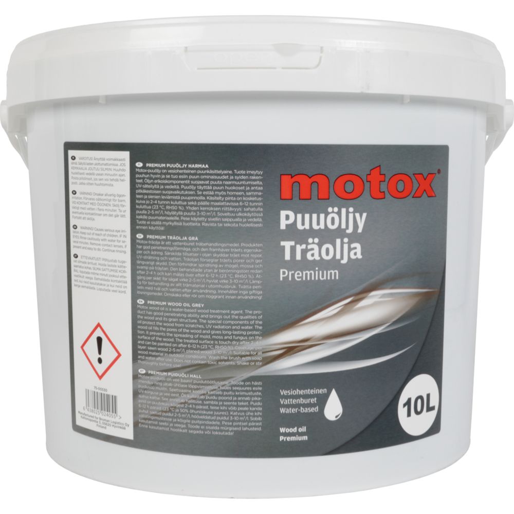 Motox Premium puuöljy harmaa 10L