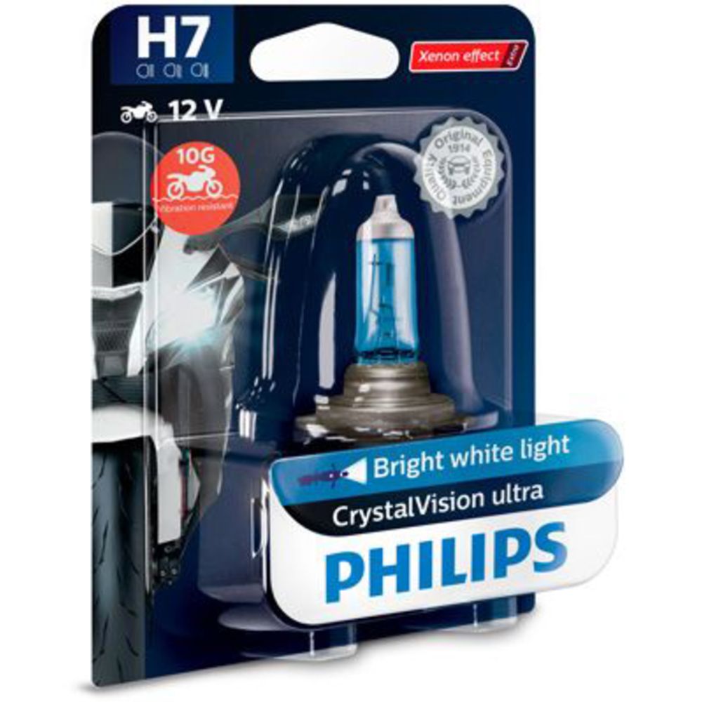 Philips CrystalVision ultra moto H7 metallsockellampa