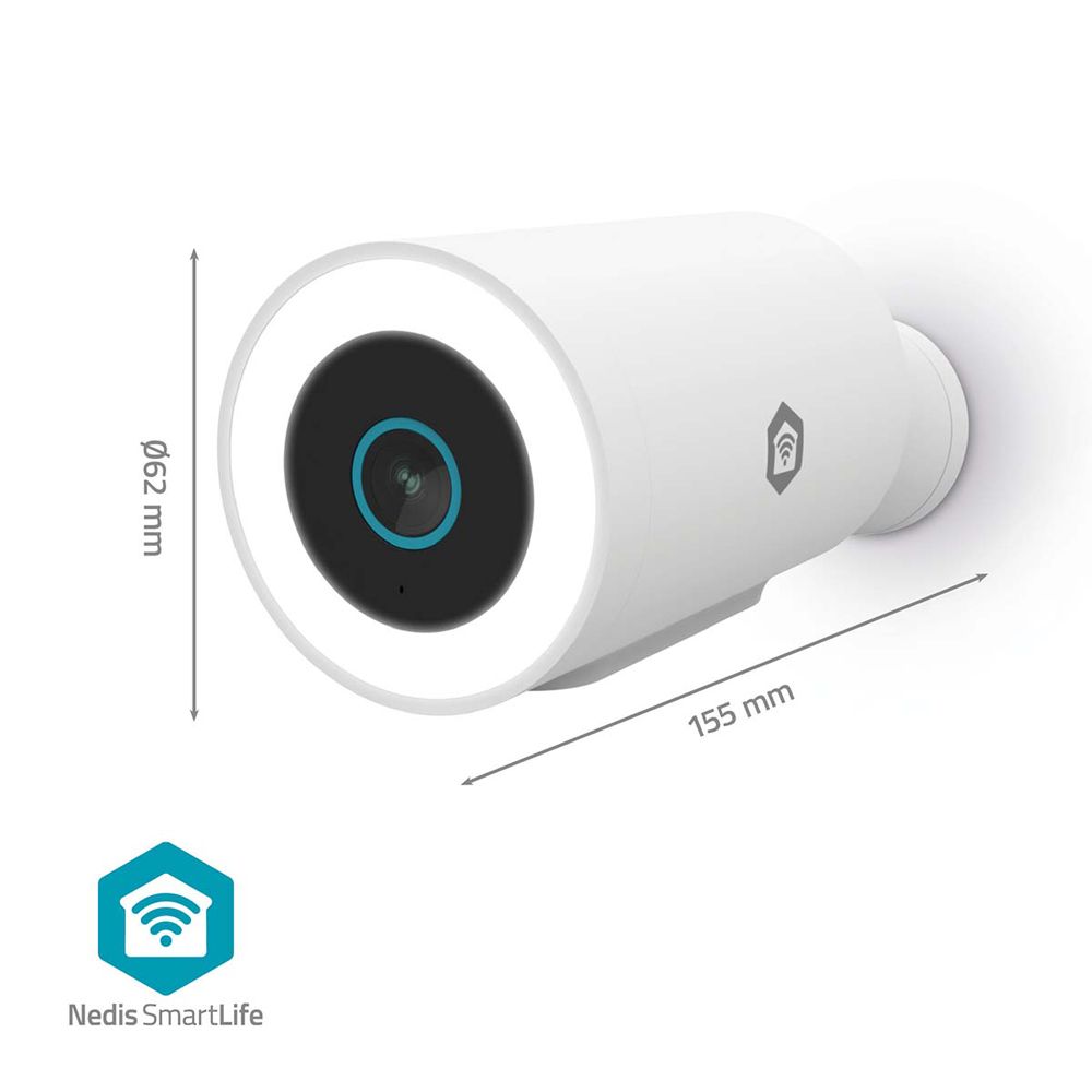 Nedis SmartLife valvontakamera ulkokäyttöön Wi-Fi 3MP Full HD IP65