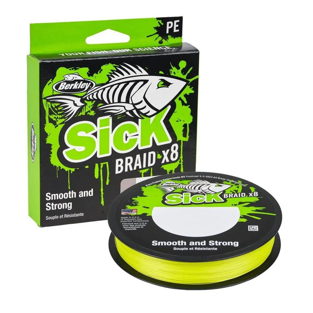 Berkley Sick Braid kuitusiima 0,39 mm 46,3 kg 150 m fluorikeltainen