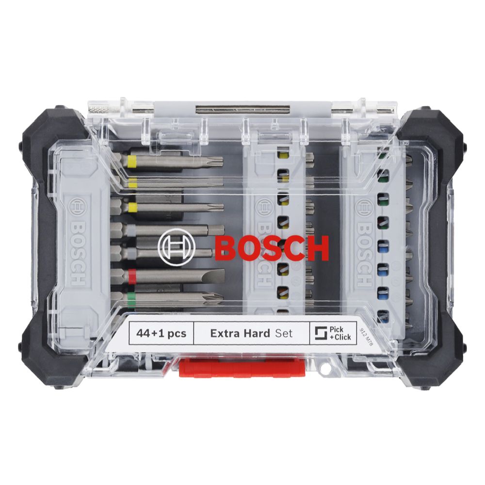 Bosch tarvikesarja kahvalla 44+1 osaa