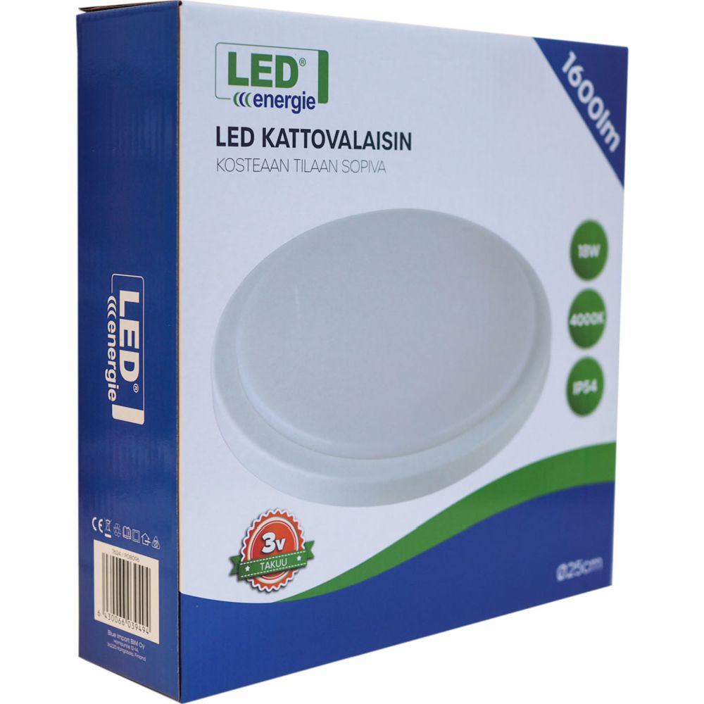 Led Energie LED-plafond 18W 4000K 1600 lm IP54