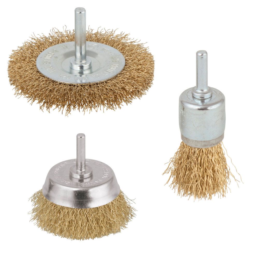 Wolfcraft® stålborstar 3 delar