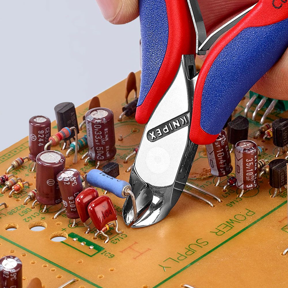 Knipex® 64 42 115 päätyleikkurit "elektroniikka" jousella 115 mm