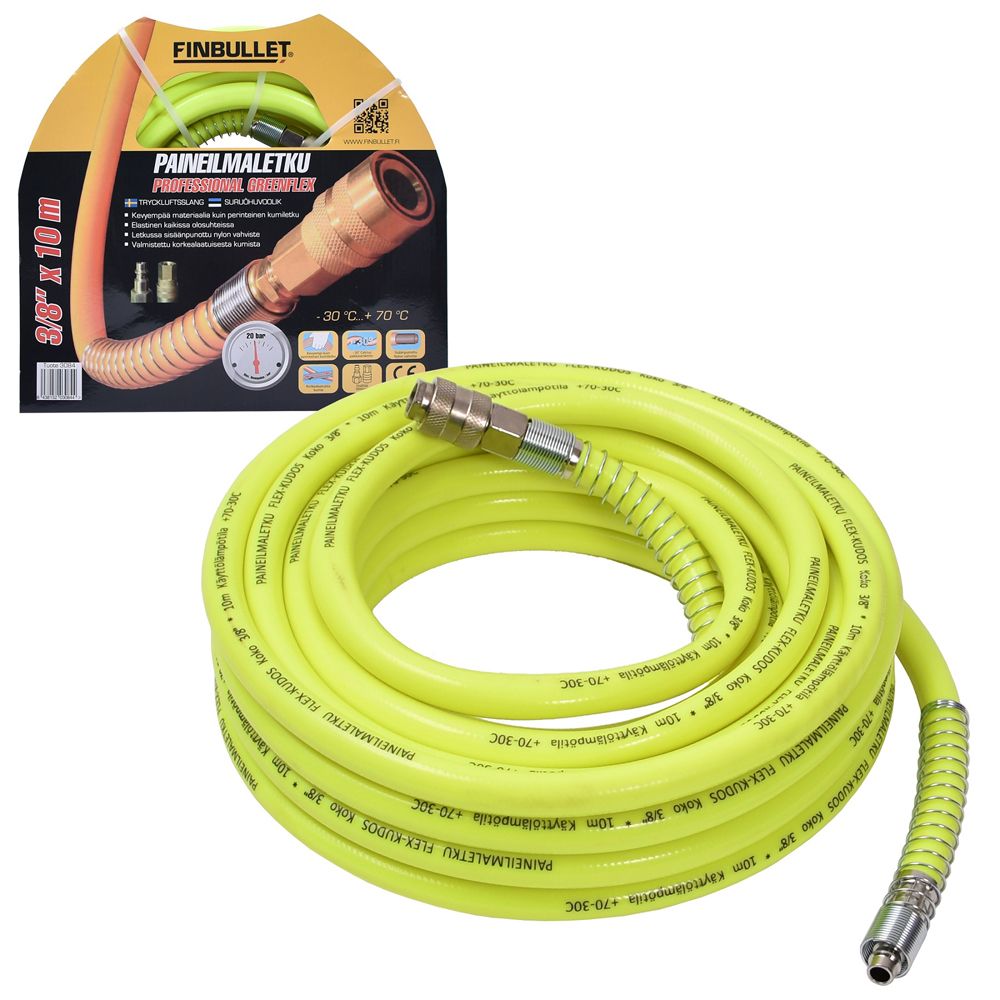 Tryckluftsslang Greenflex 3/8’’ 10 m