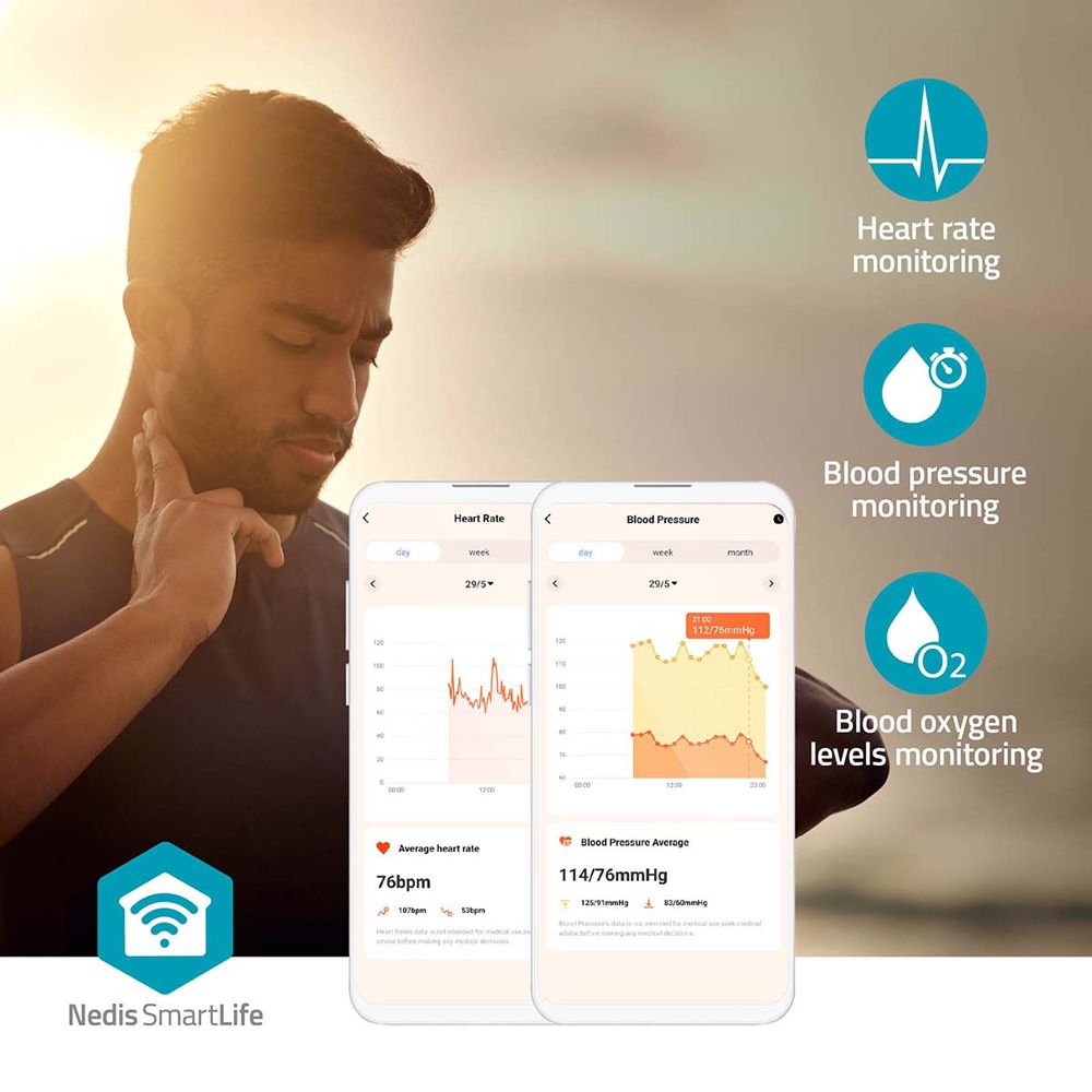 Nedis SmartLife älykello IP68 Android/iOS