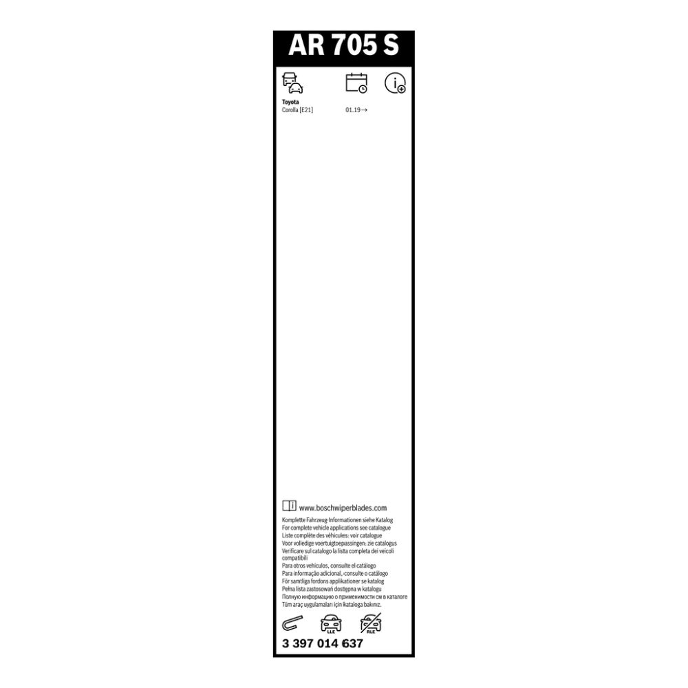 Bosch Aerotwin Retrofit AR705S klaasipuhasti harja paar 70 + 34 cm