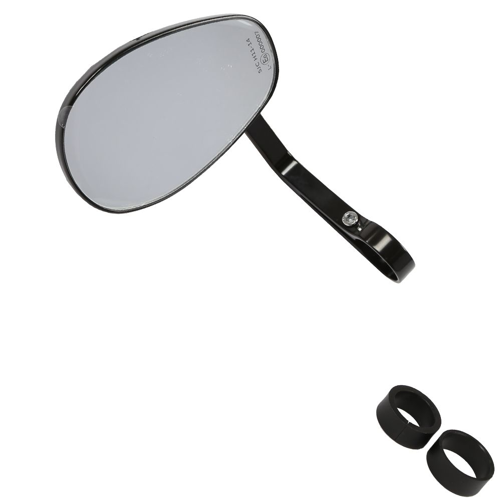 DZ Hardware spegel för styrände svart V/H E-godkänd