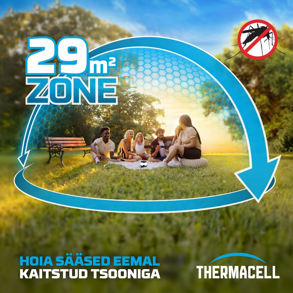 Sääsepeletaja ThermaCELL EL55 miljöövalgusega akutoitel