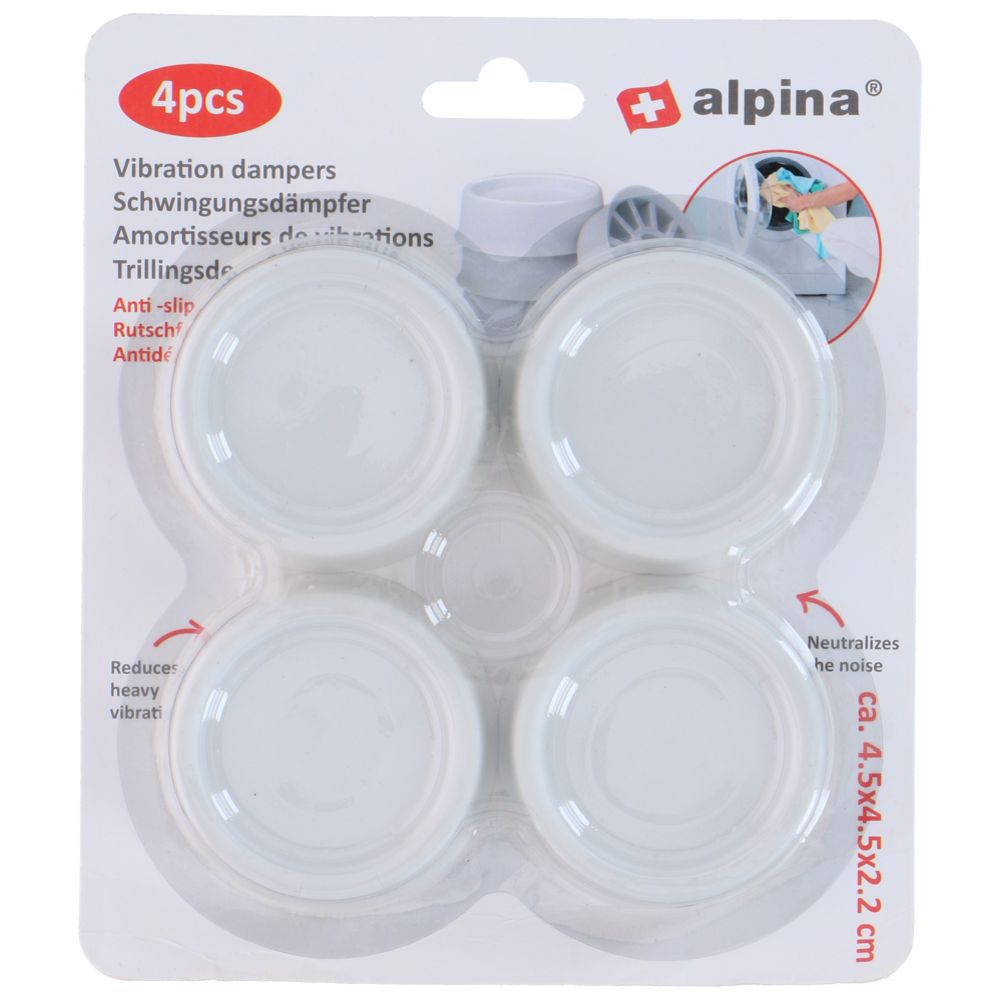 Alpina vibrationsdämpande tassar till tvättmaskin 4 st.