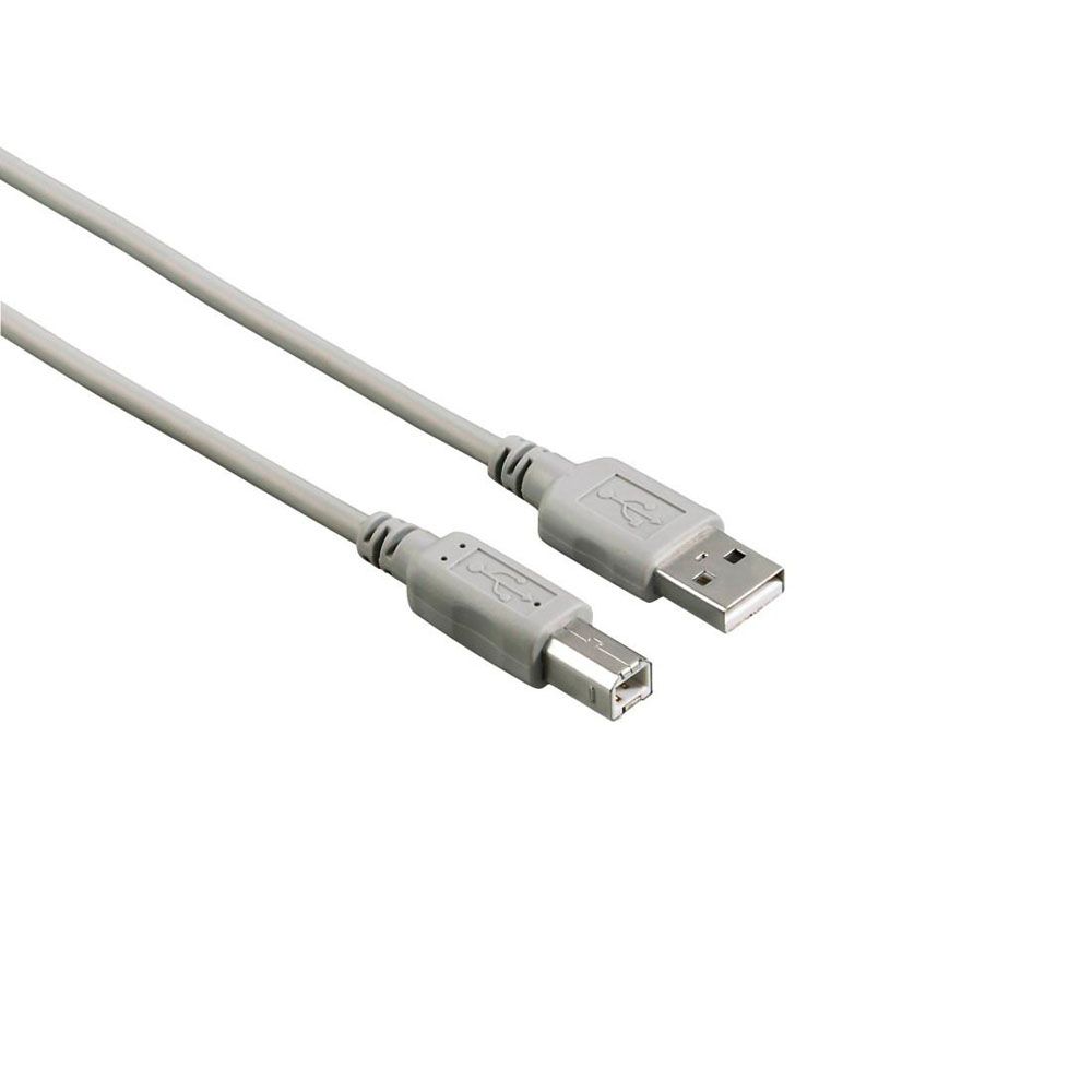 Hama USB-kaapeli, USB-A uros - USB-B uros, USB 2.0, 480 Mbit/s, 1,5 m