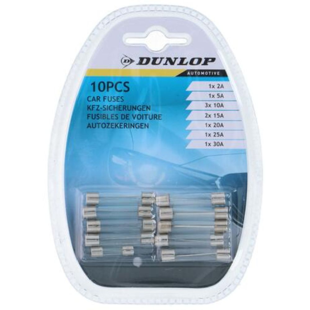 Dunlop glassäkringssats 2–30 A 10 st.