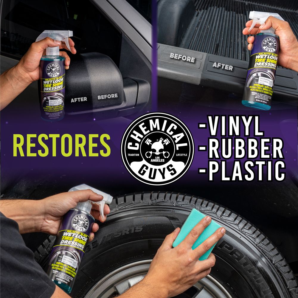 Chemical Guys Galactic Black Wet Look Tire Shine Dressing rengaskiilloke 473 ml