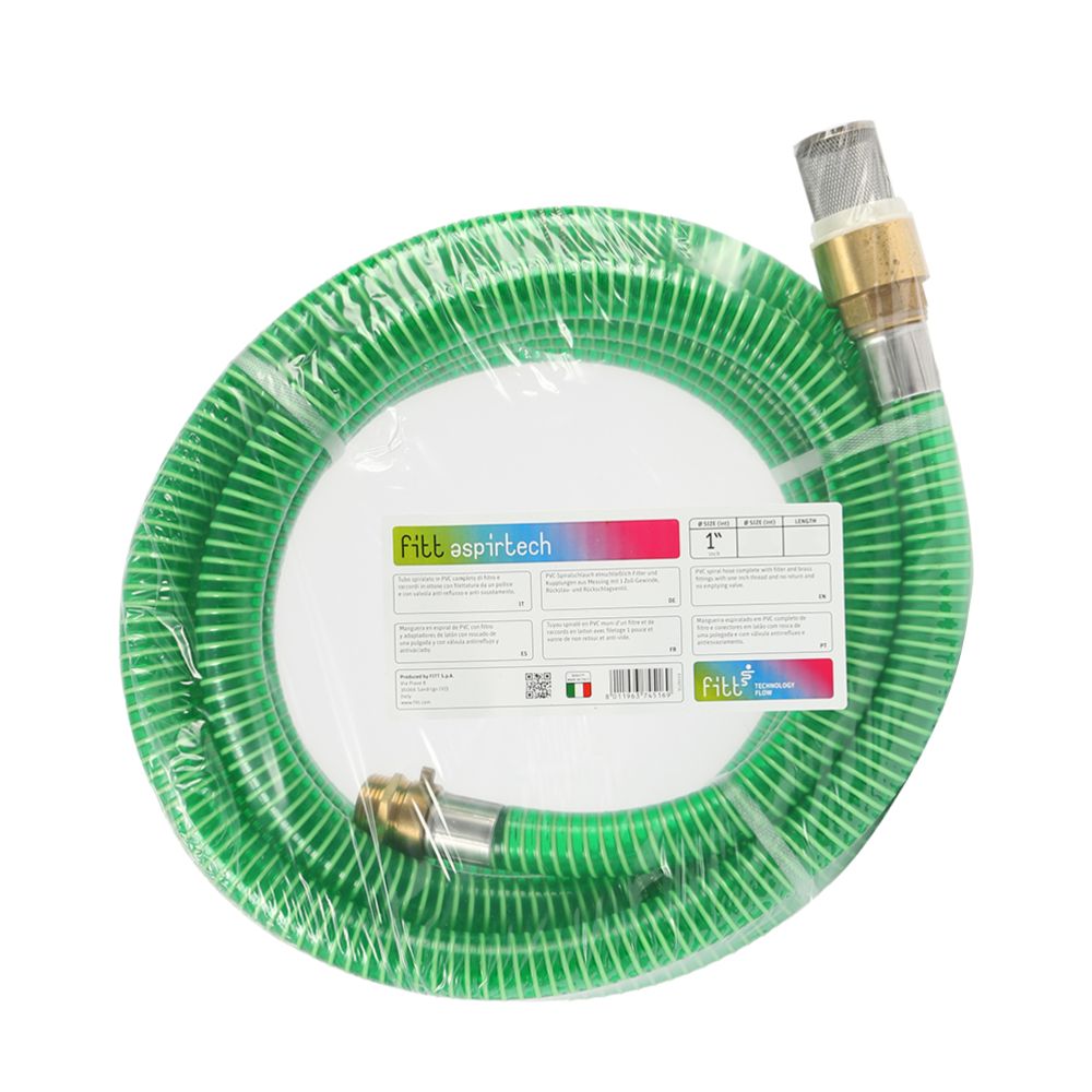 FITT Aspirtech 1" messingliitmikuga imemisvoolik, 4 m