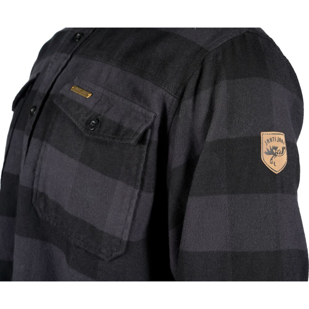 JahtiJakt Jouni flanelliruutupaita harmaa/musta