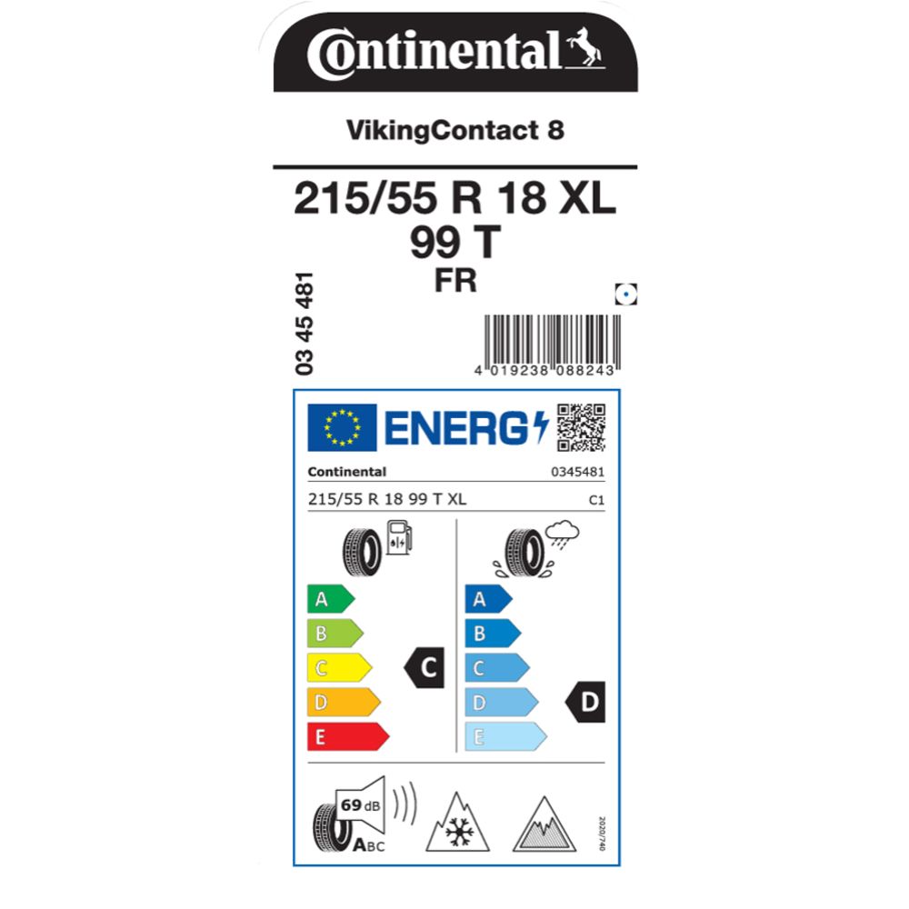 Continental VikingContact 8 215/55 R18 99T XL friktionsdäck