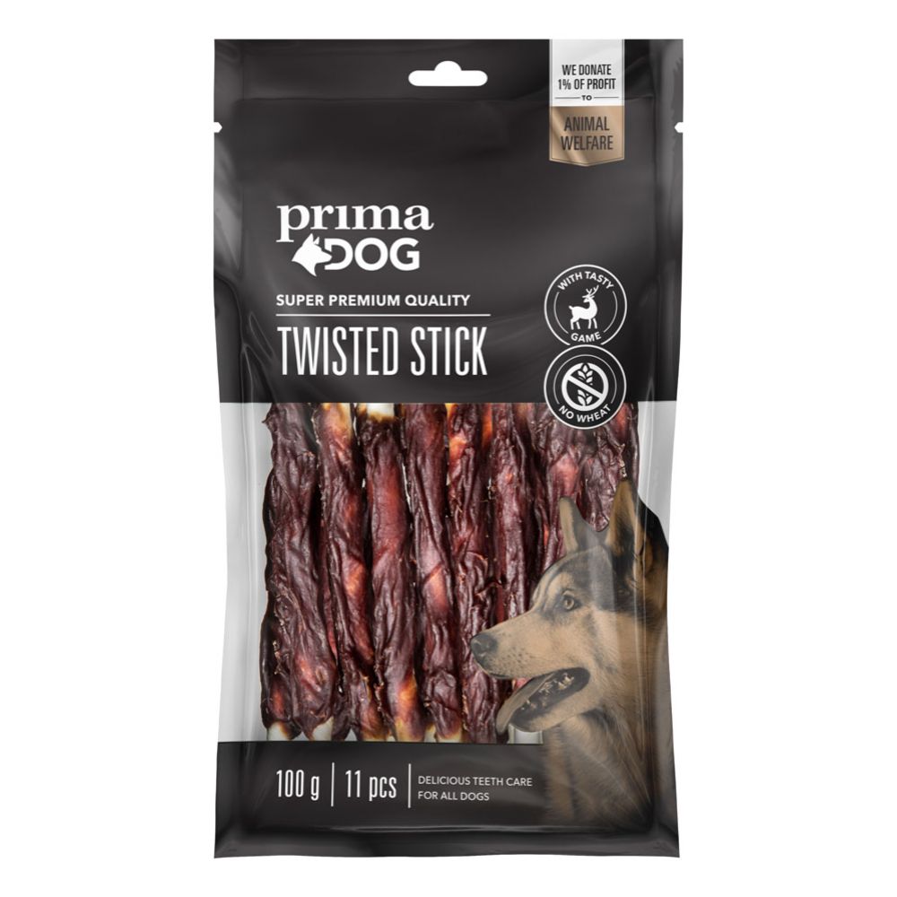 PrimaDog tuggpinne med viltkött 13 cm, 100 g