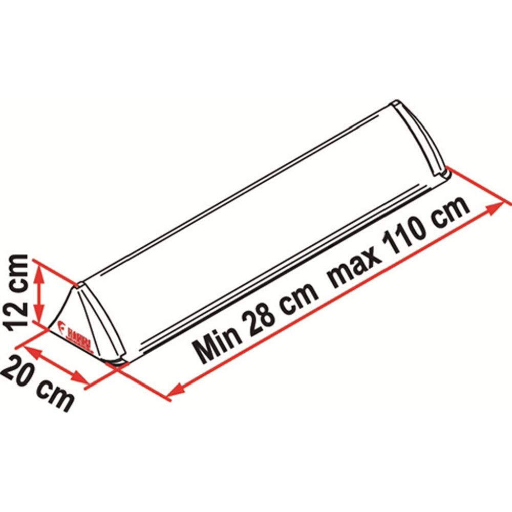 Justerbar spoiler för taklucka 28–90 cm