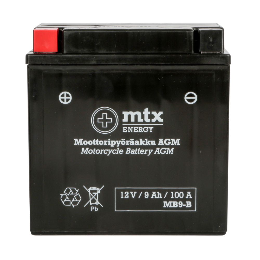 MTX Energy AGM-aku 12 V 9 Ah "MB9-B" (P135 x L76 x K139 mm)
