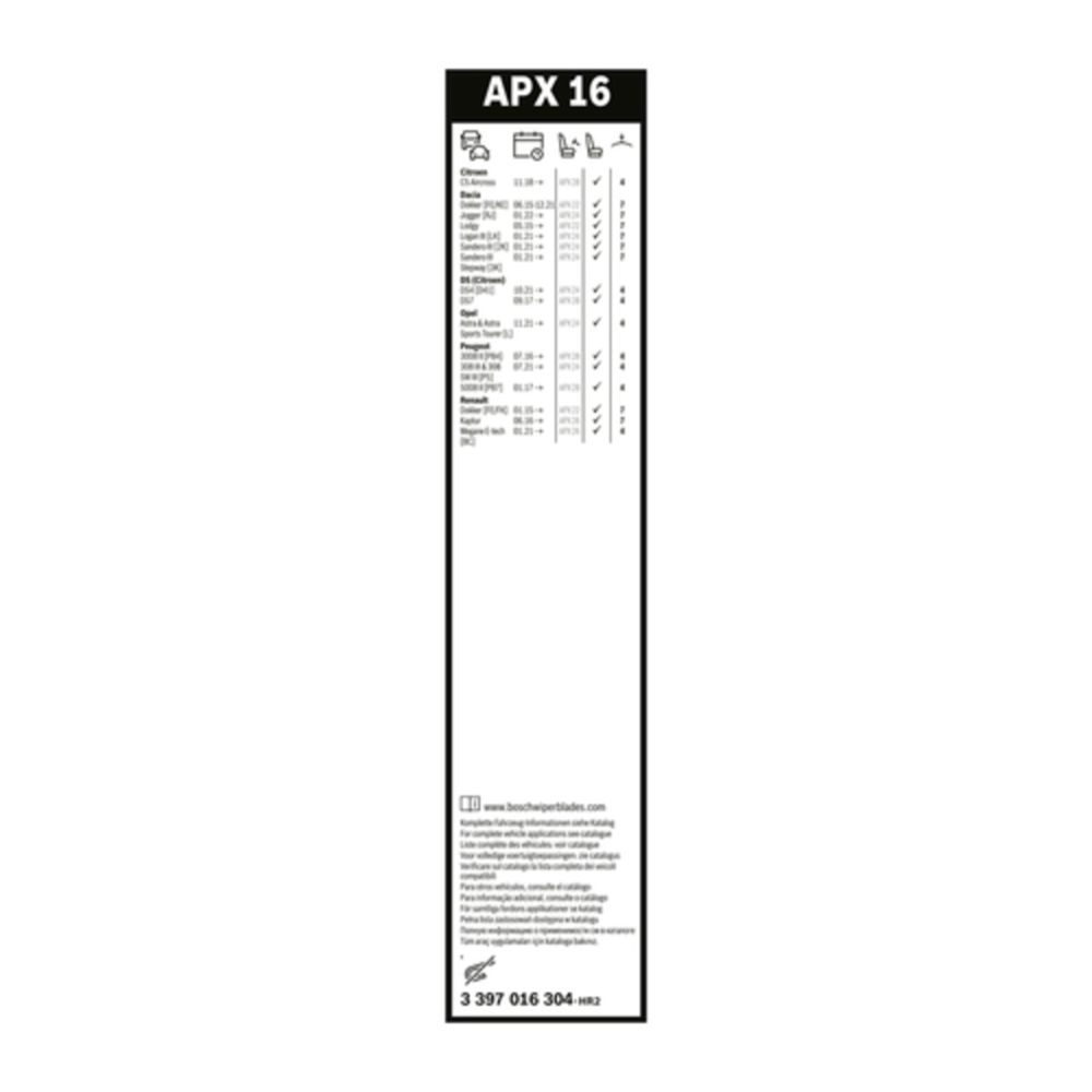 Bosch AeroTwin MultiClip APX16 pyyhkijänsulka 40 cm