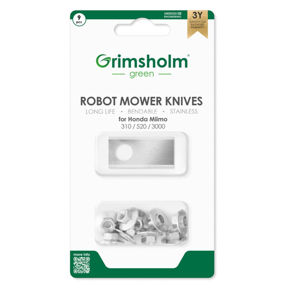 Grimsholm Green robottileikkurin terä Honda Miimo, 9 kpl