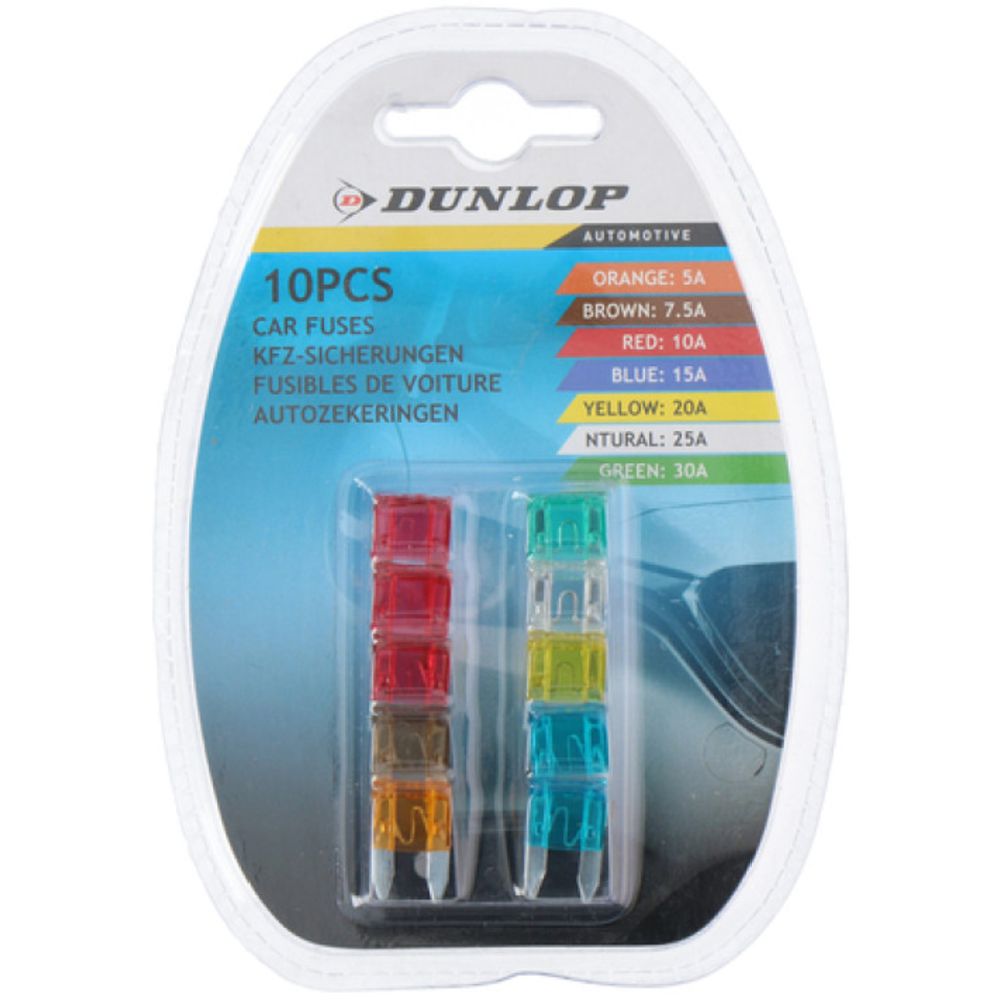 Dunlop MINI-flatsäkringssats 5–30 A 10 st.