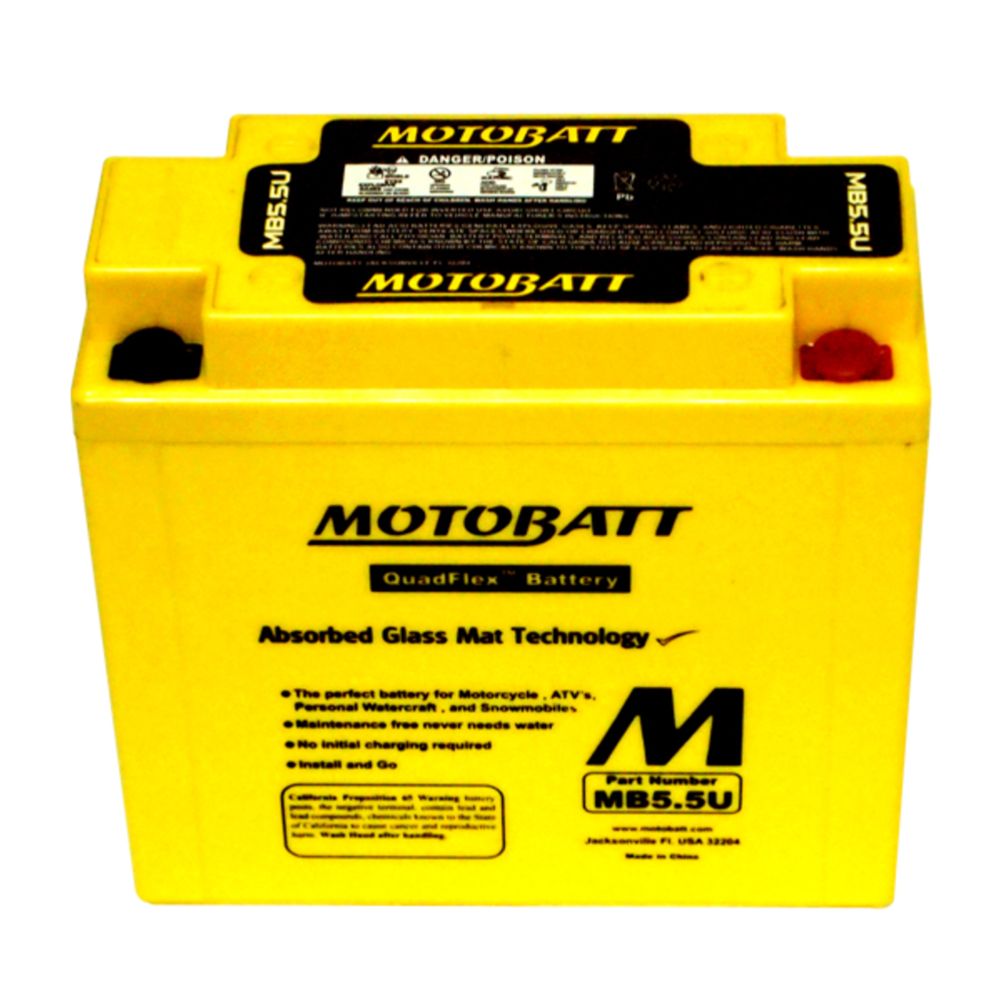 Motobatt MC-batteri 12 V 7 Ah MB5.5U
