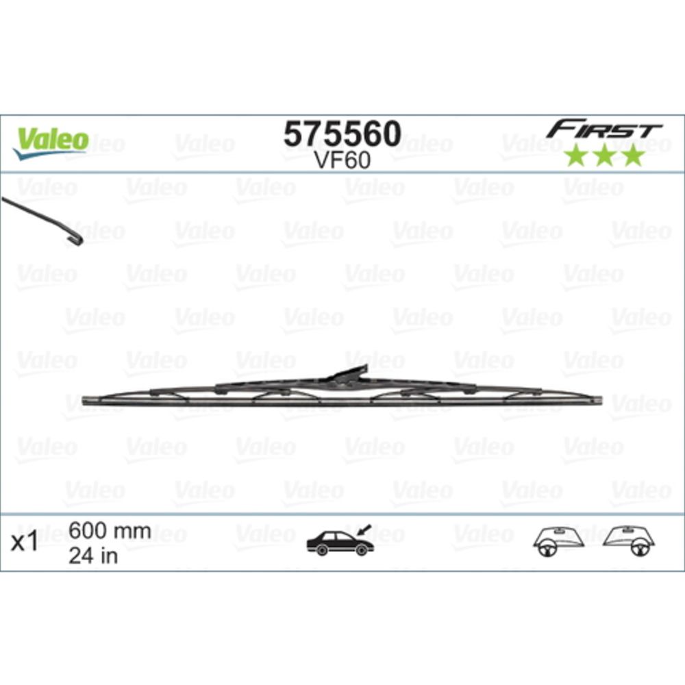 Valeo First Classic FC60/VF60 torkarblad 60 cm