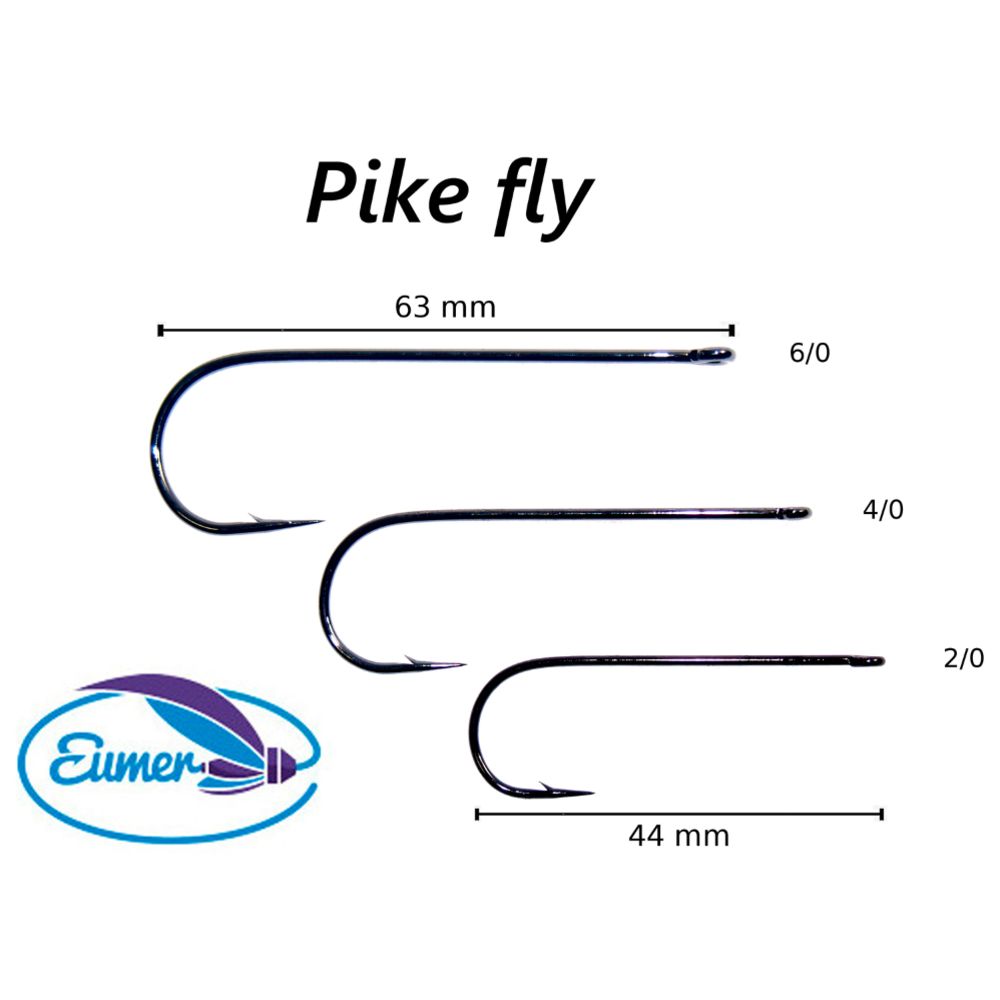 Eumer gäddflugekrok nr 2/0, 25 st.