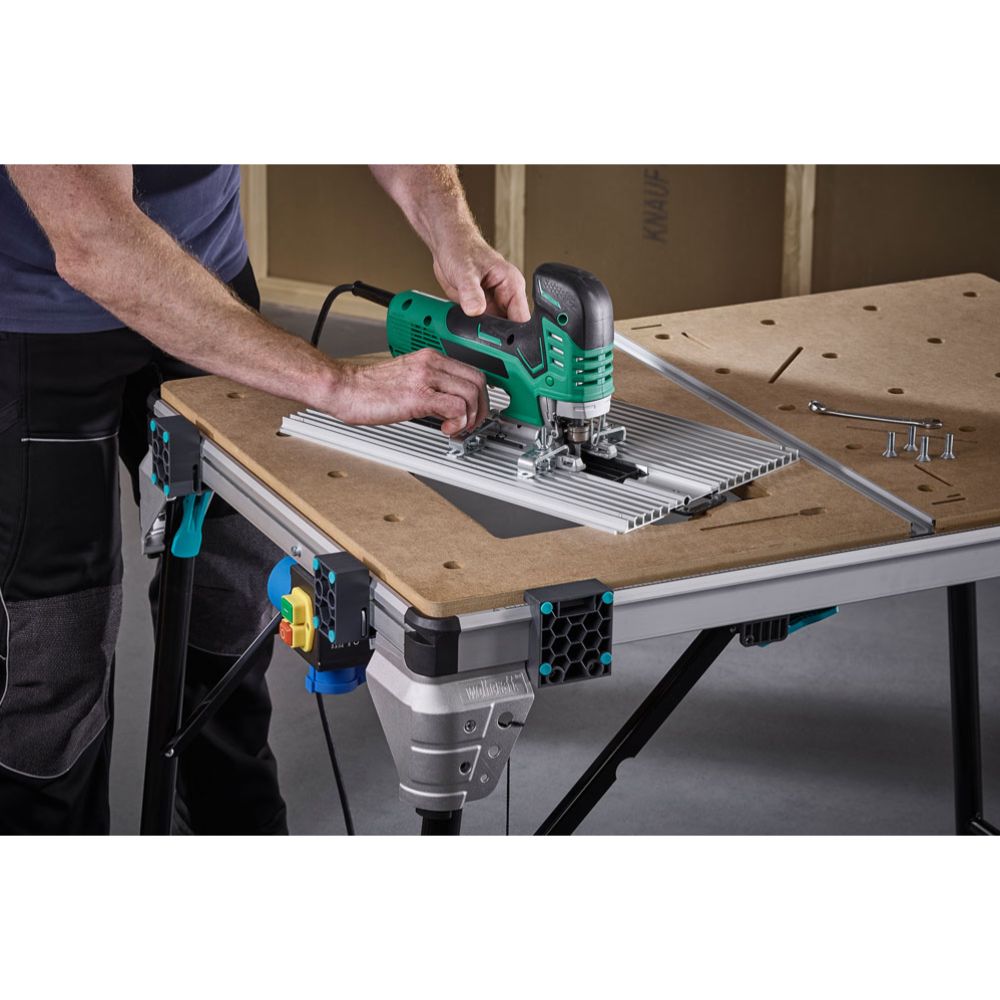 Wolfcraft® kiinnitusplaat multifunktsionaalse töölaua elektritööriistadele