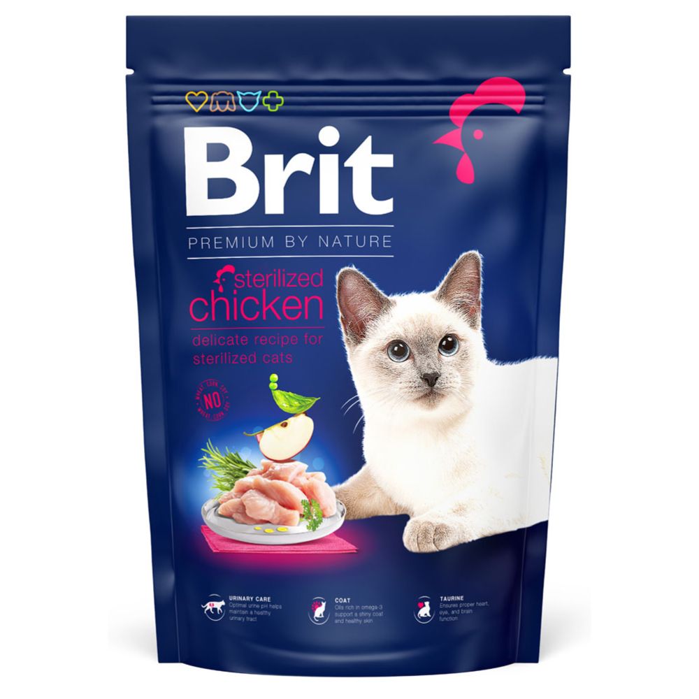 Brit Premium by Nature kyckling för steriliserade katter 1,5 kg