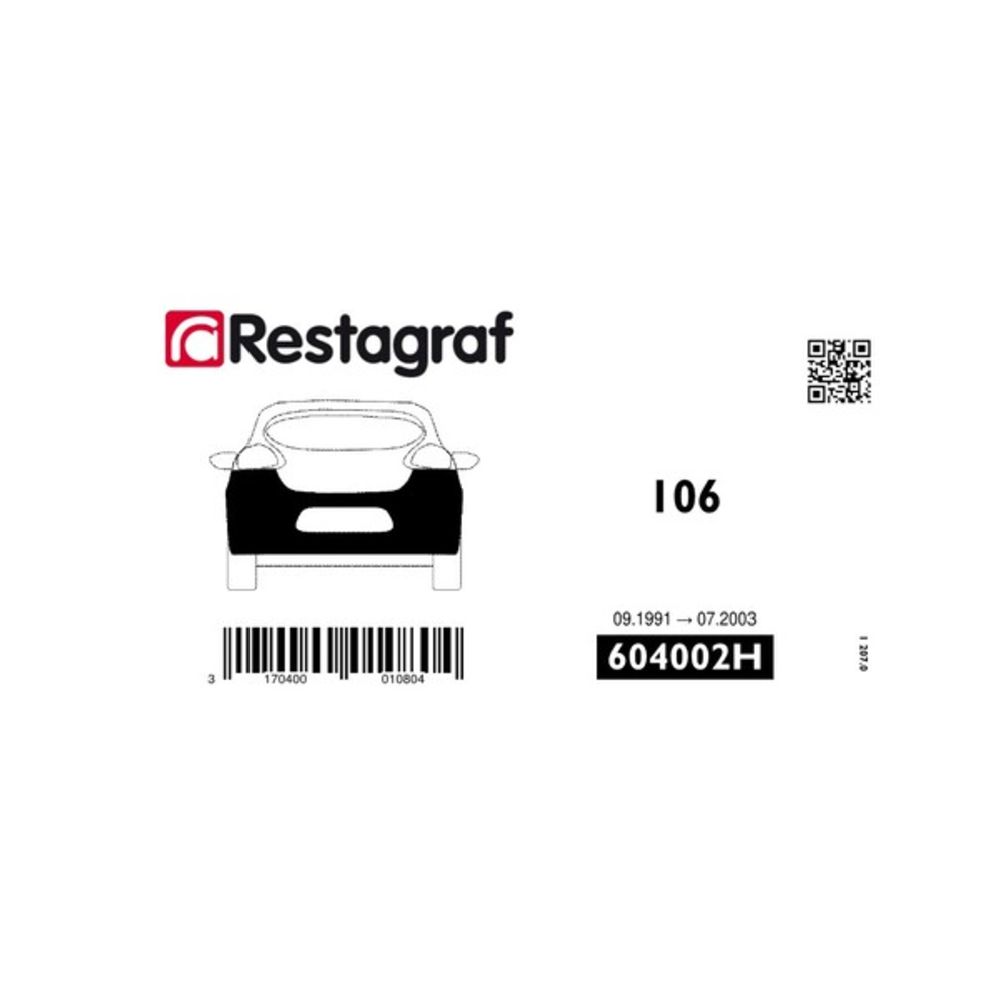 Fästsats Peugeot bakre stötfångare 604002H 10 delar