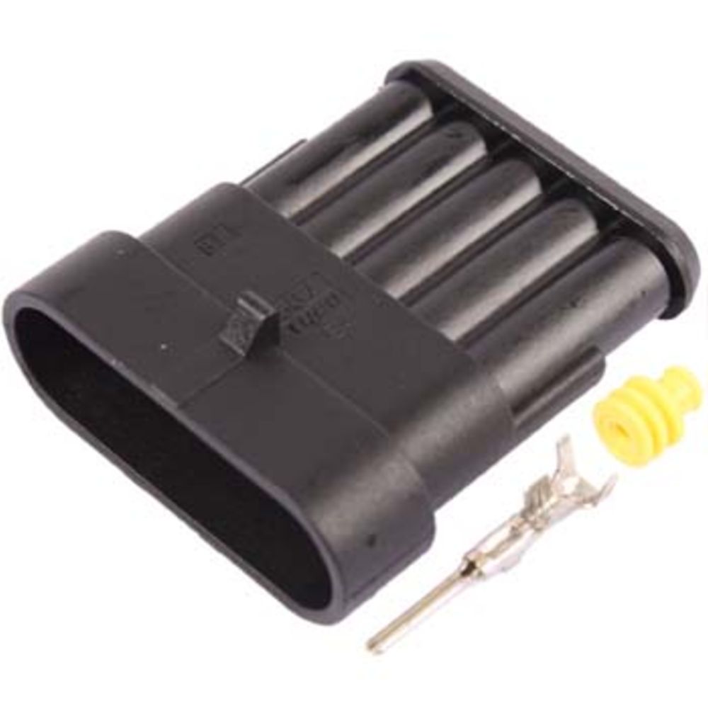 Snabbkoppling 5-polig hane vattentät