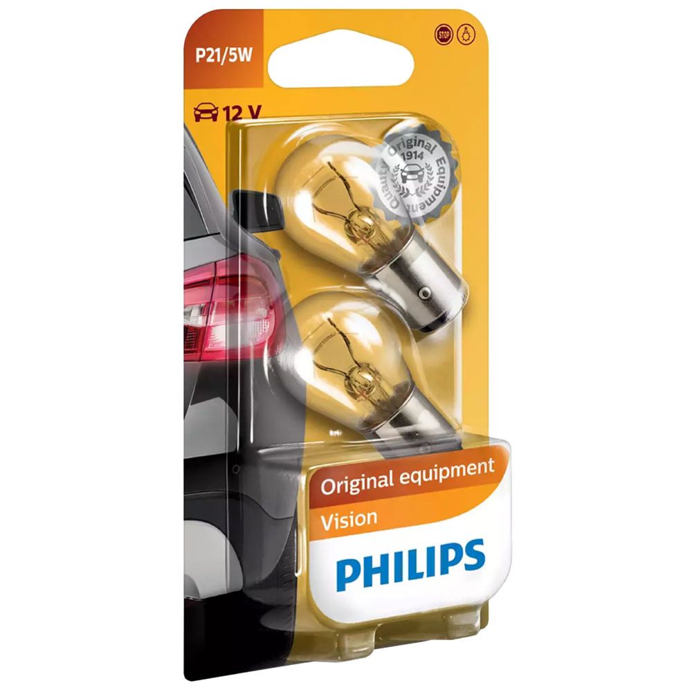 Philips BAY15d-pirnid, 2 tk, 12V 21/5W P21/5W