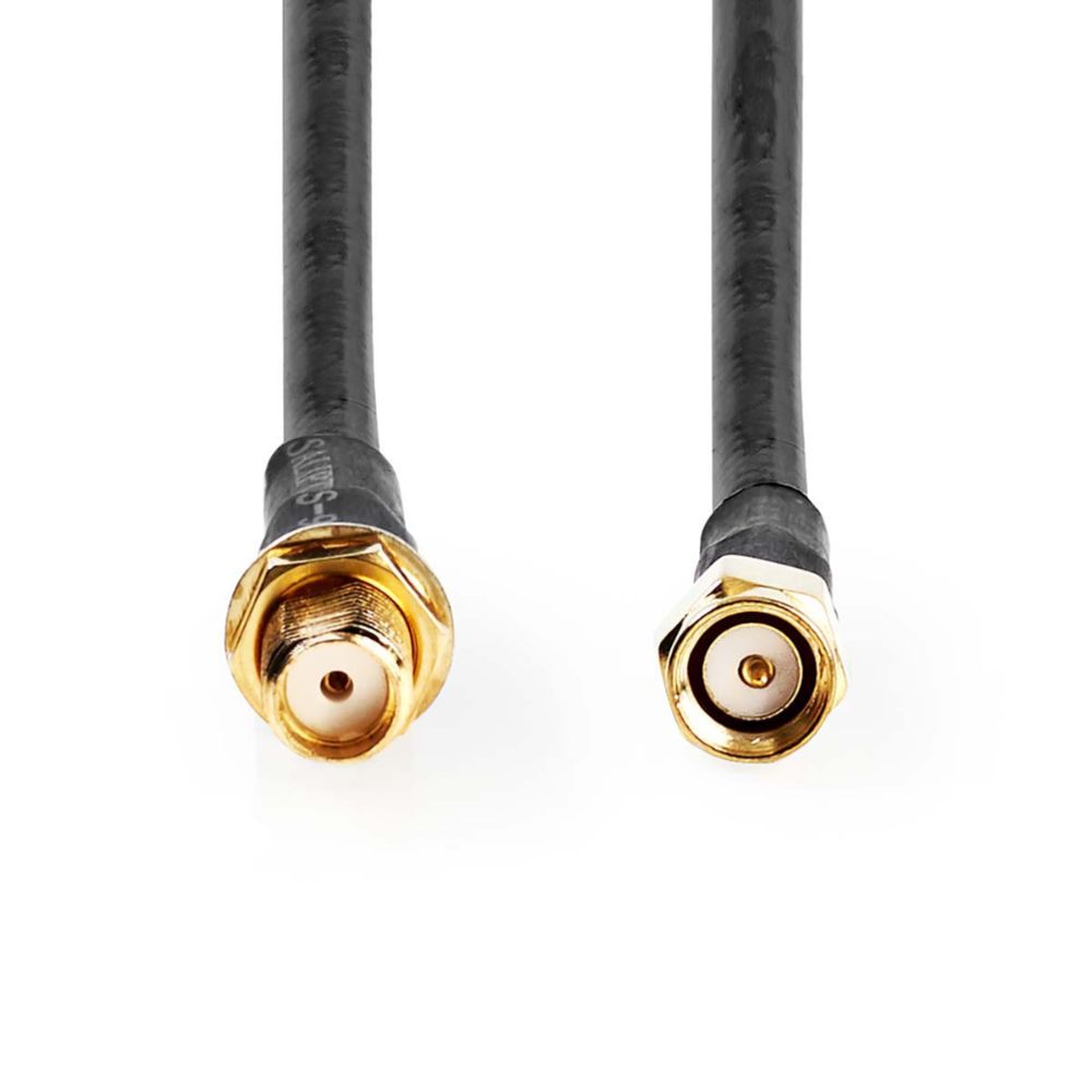 Nedis antennkabel SMA hane–hona 10 m svart