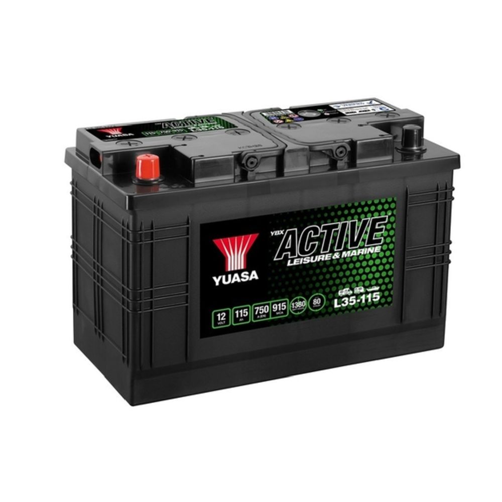 Yuasa L35-115 115Ah / 750A vapaa-ajan akku P347 x L174 x K234 +-