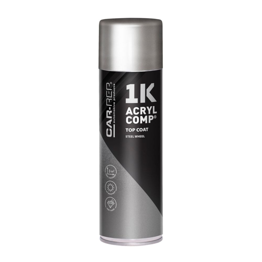 Car-Rep Acrylcomp fälgfärg stål 500 ml