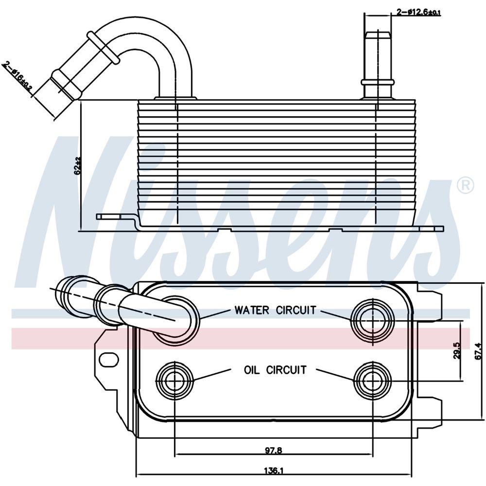 Oljekylare, automatisk transmission 30-90661