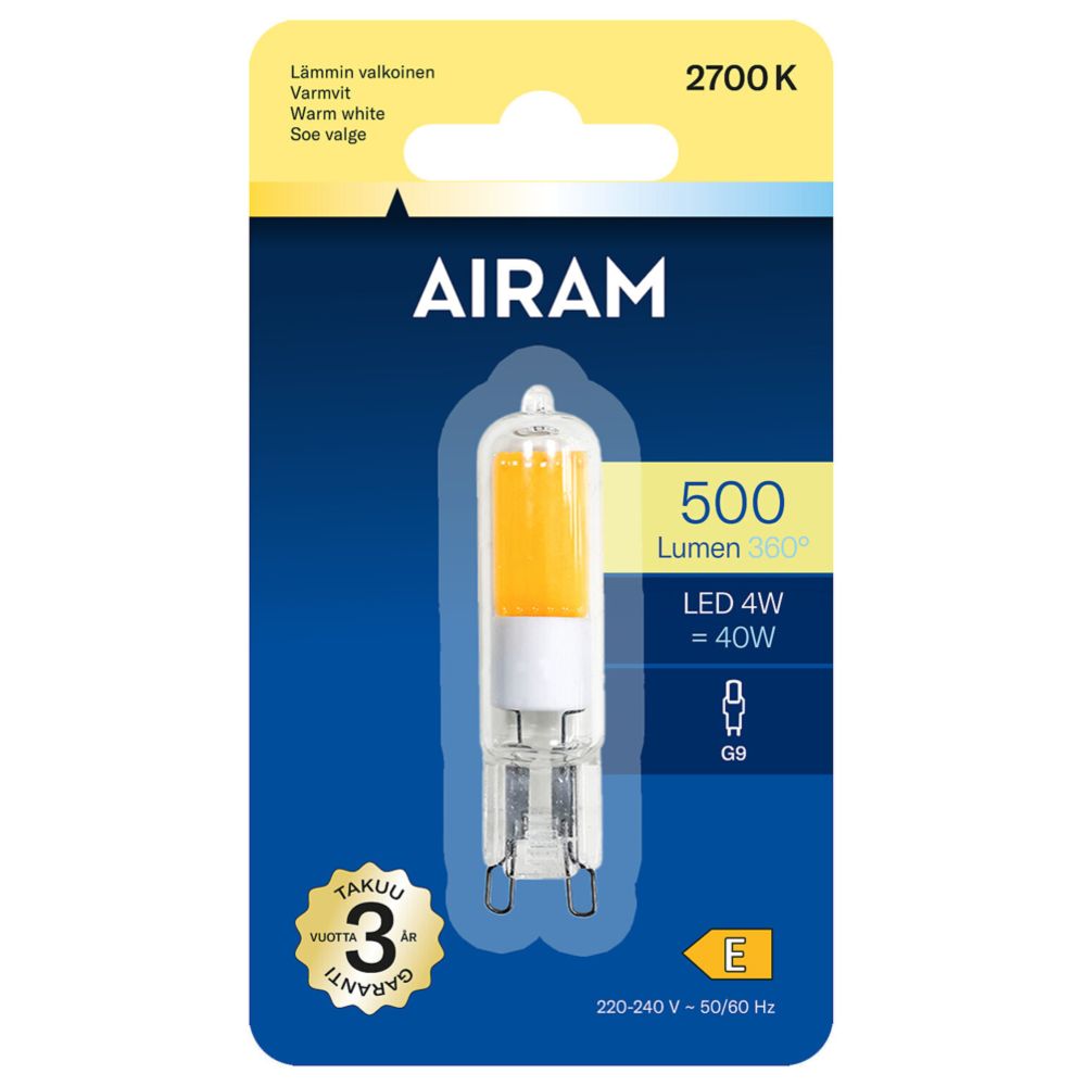Airam LED polttimokupu G9 4 W 2700 K 500 lm