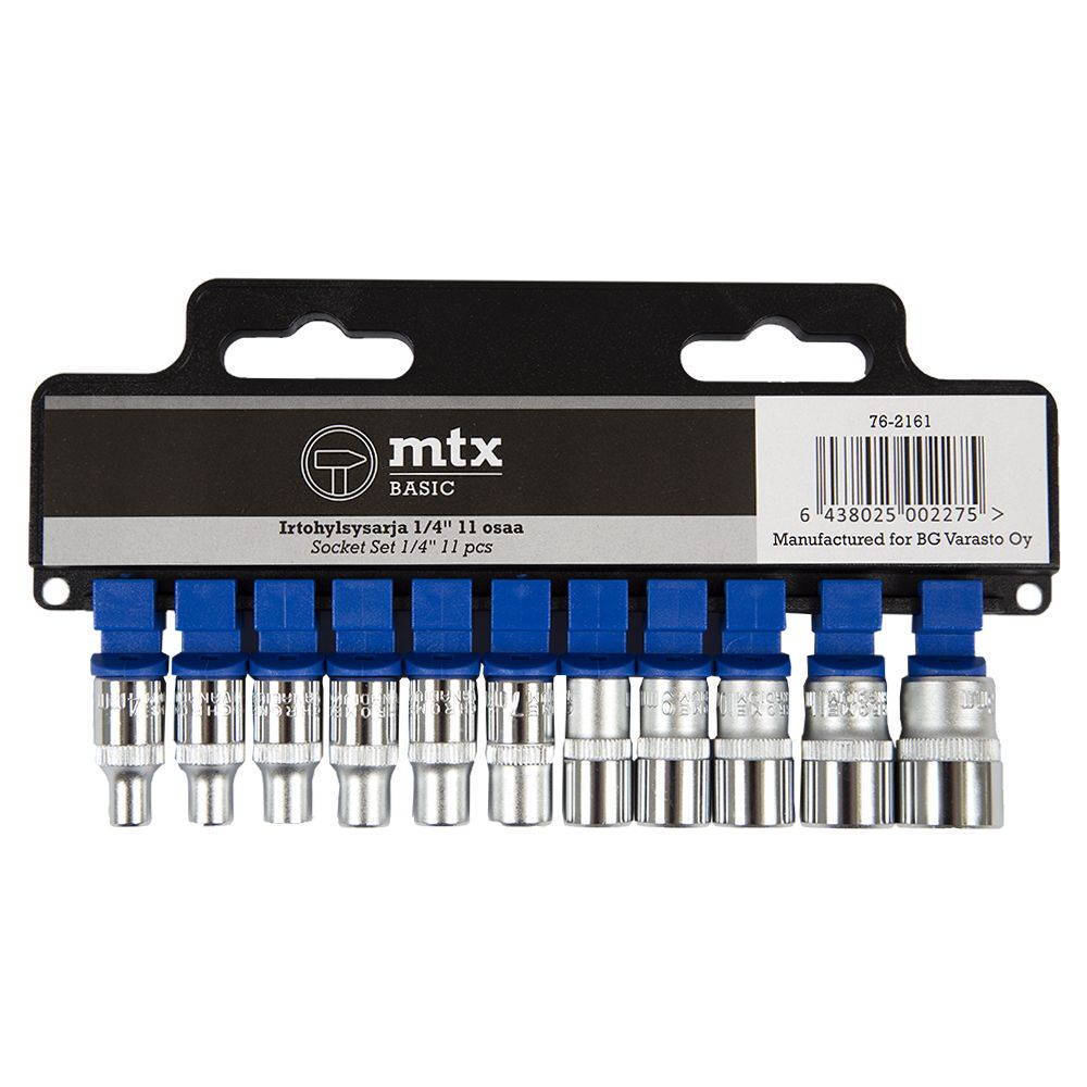 MTX Tools Basic bitshylssats 4–13 mm 1/4" 11 delar