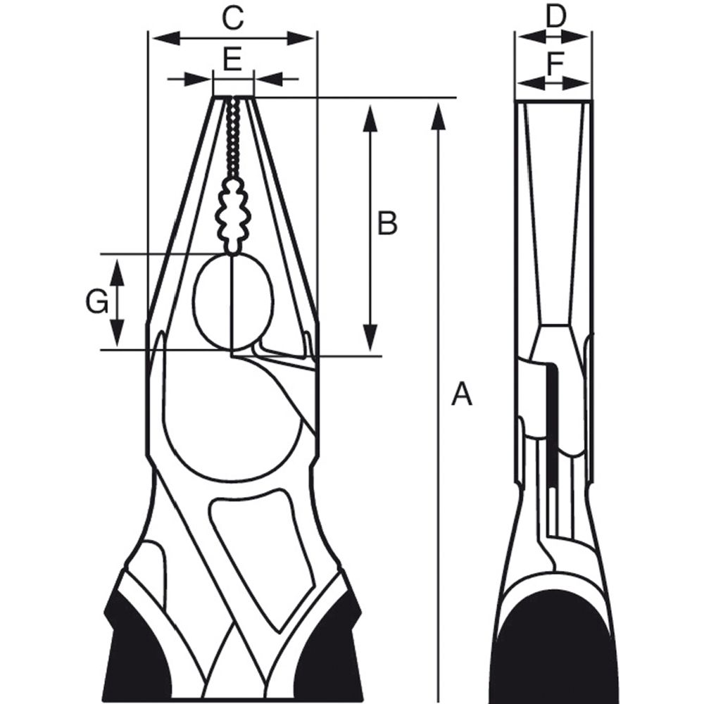 Bahco 2628 G-180 Ergo kombinationstång 180 mm