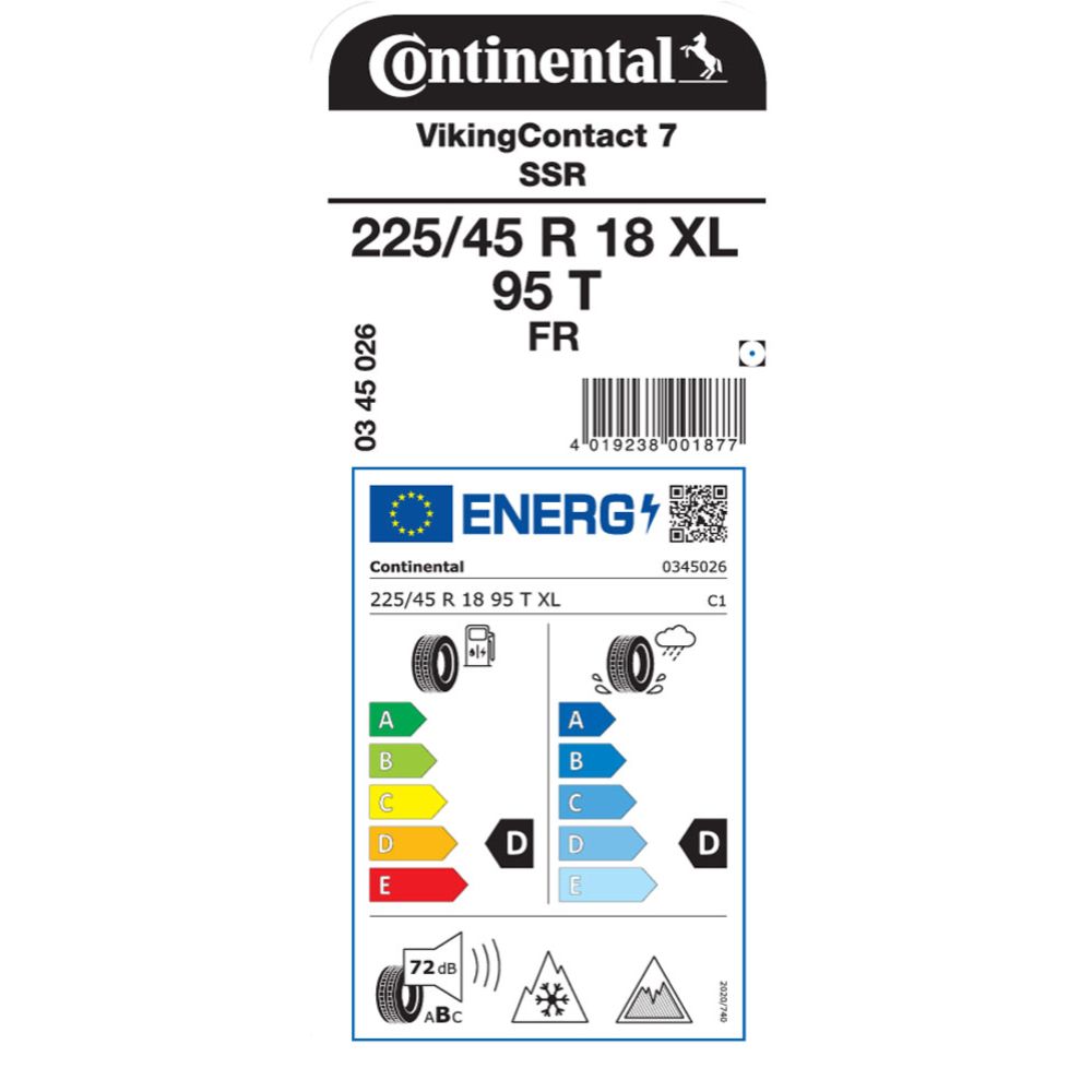 Continental VikingContact 7 225/45 R18 95T XL FR SSR