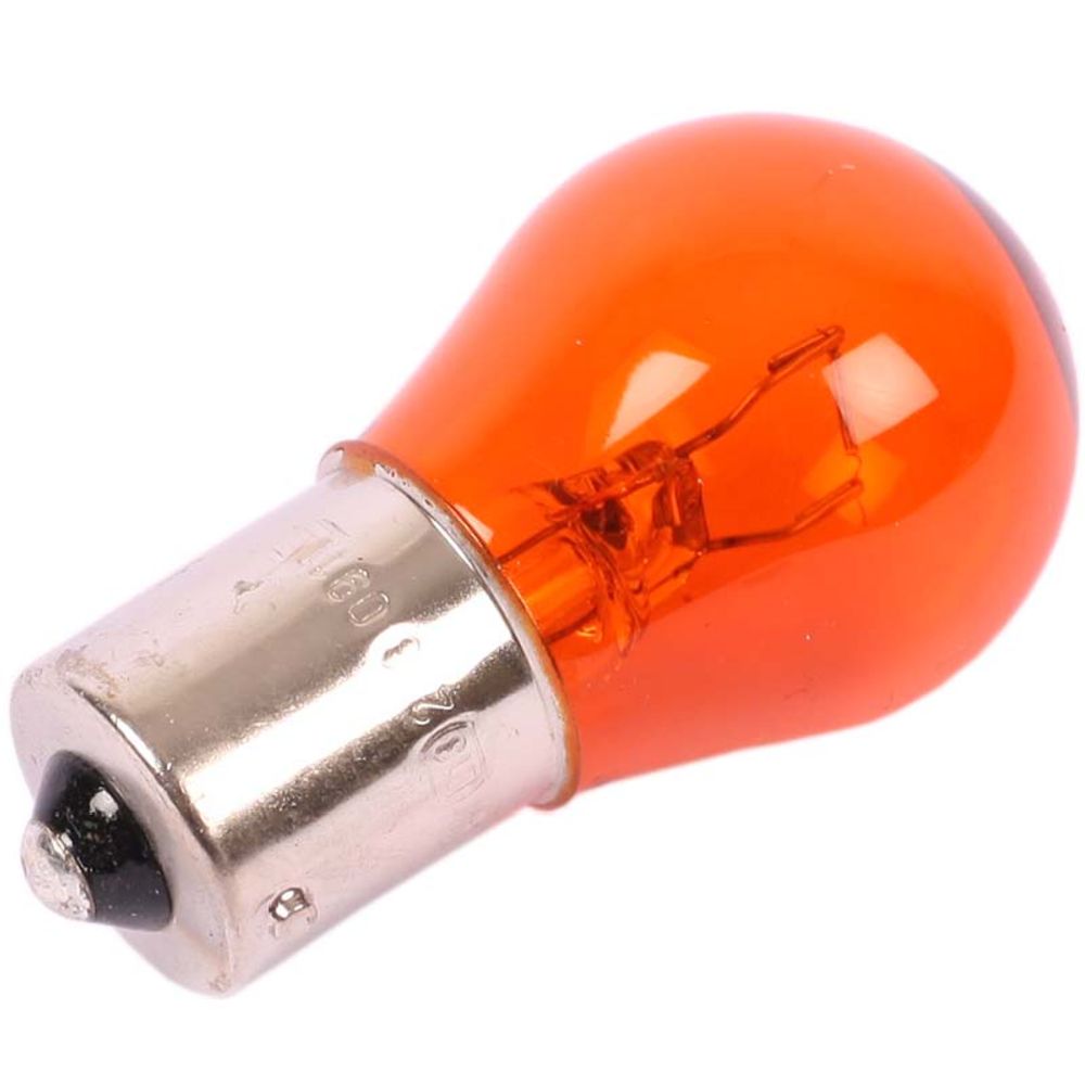 BA15s metallsockellampa 12V 21W P21W orange